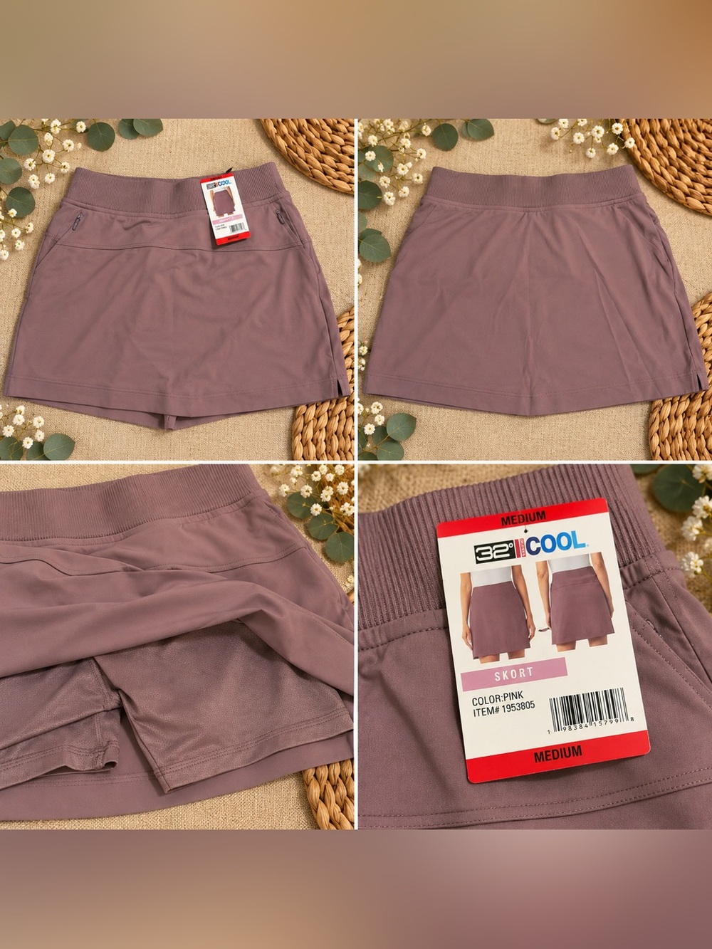 32° COOL Skort Athletic in Pink Size Medium NWT